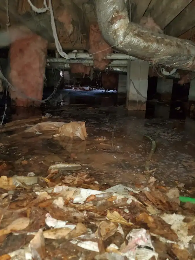Crawl space flood assessment for Commercial Water Damage Restoration in Oskaloosa